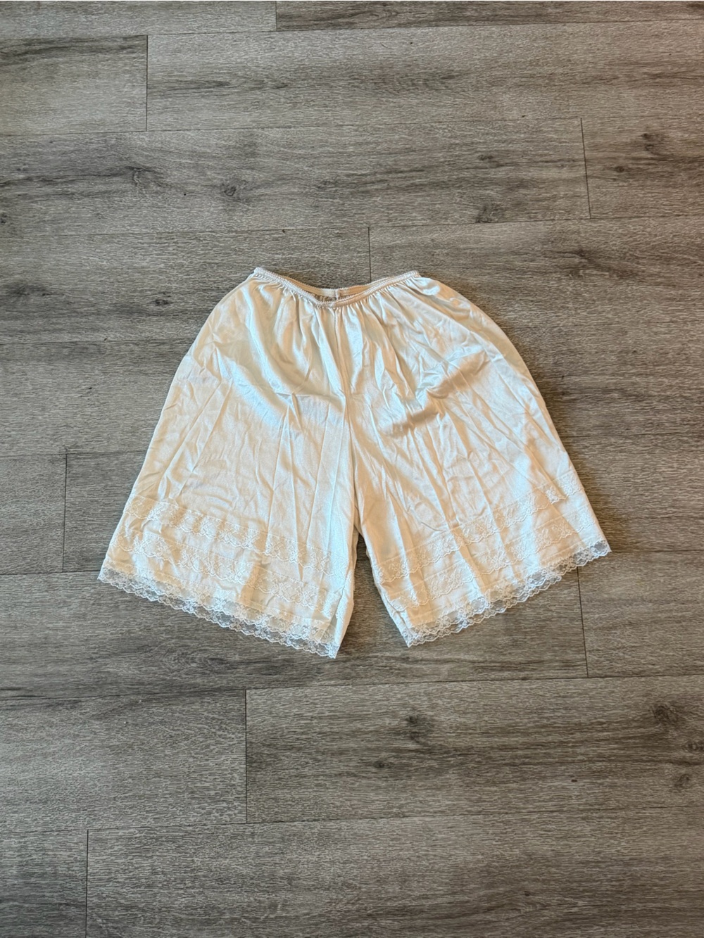 White Lace Trim woman’s Slip Shorts